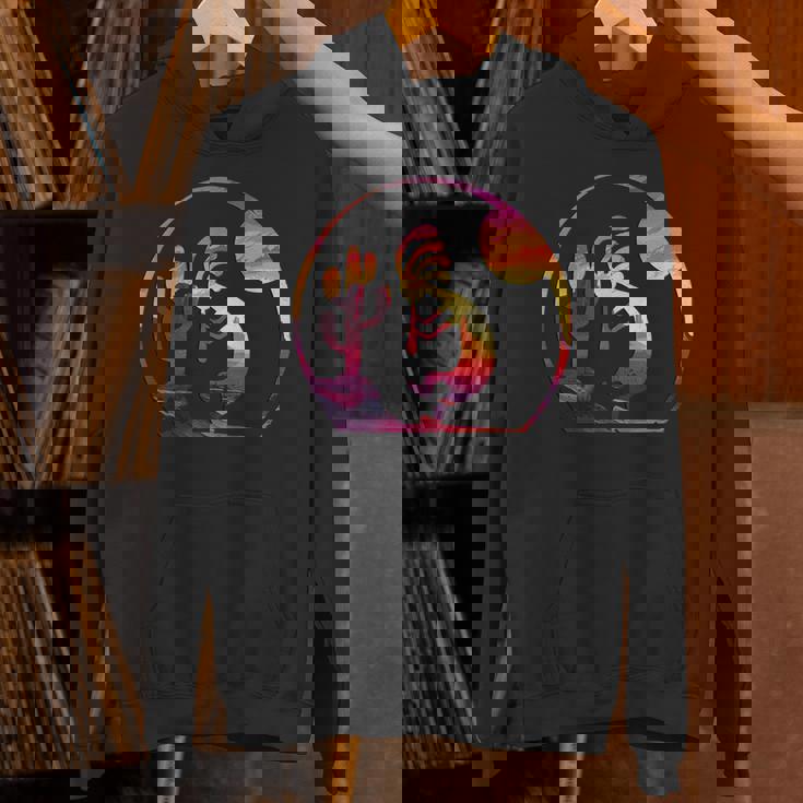 ヴィンテージネイティブアメリカンシンボル サンセット ココペリ Hoodie