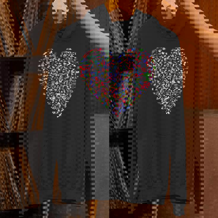 世界国旗 ハート パーカー