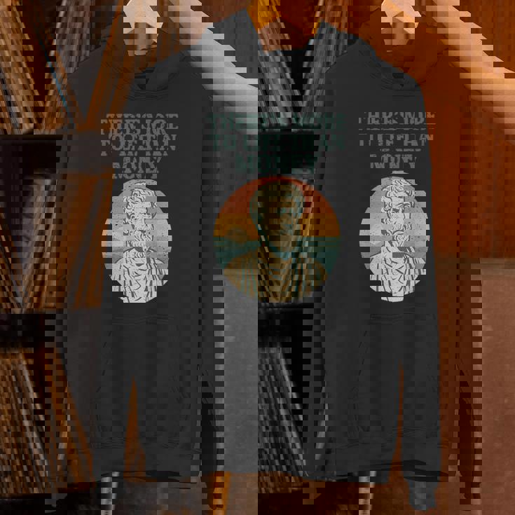 人生にはお金以上のものがあります 哲学者古代 長袖tシャツ パーカー