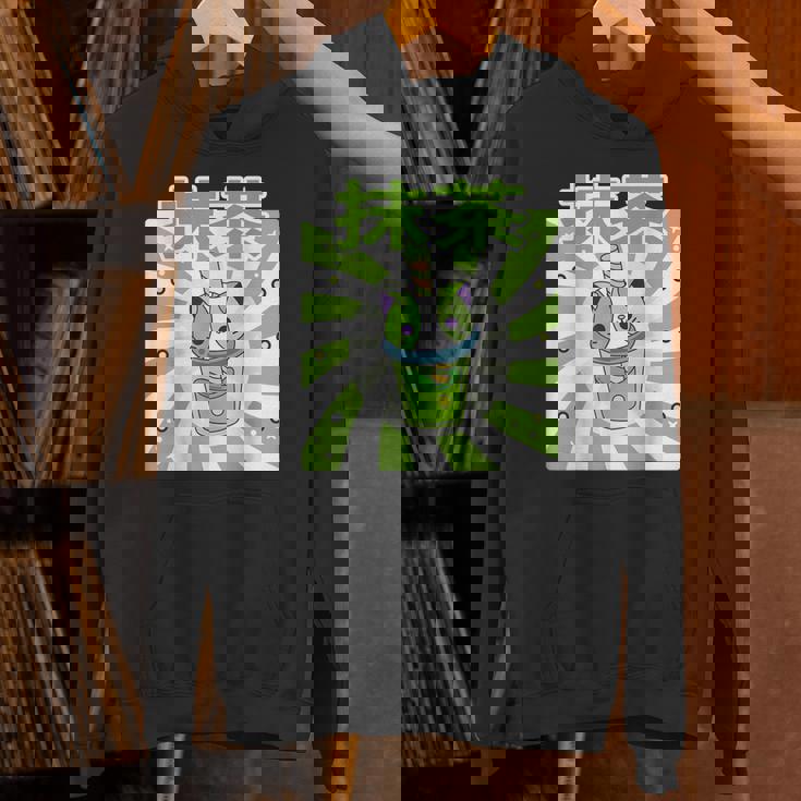 可愛いレトロ90年代日本のカワイイ I Love Matcha ファニー抹茶 パーカー