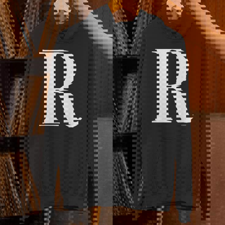 名前入り アルファベット イニシャル文字 R ギフト パーカー