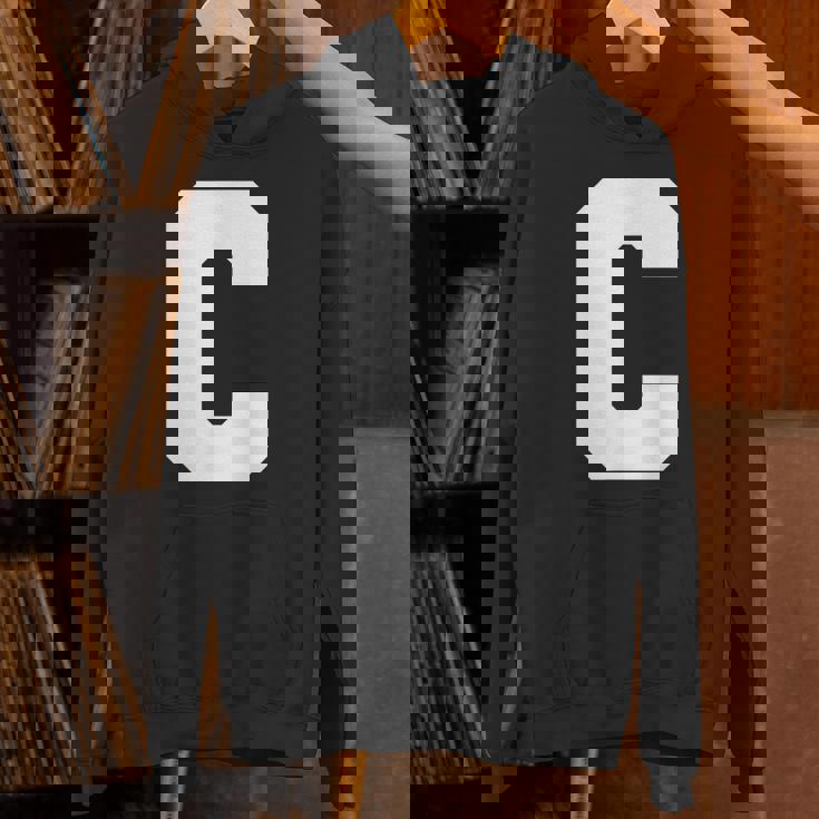 大文字 C アルファベット モノグラム イニシャル パーカー