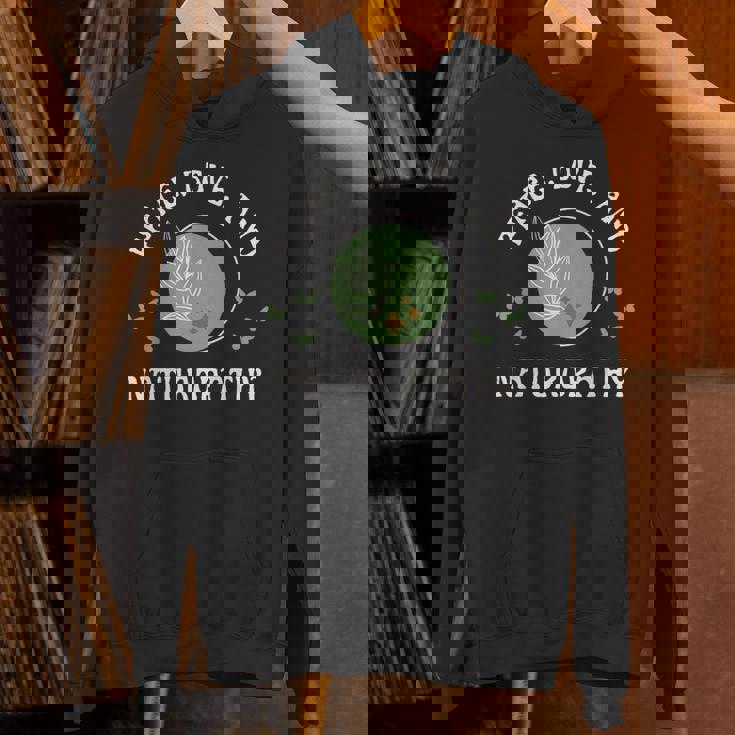 平和 愛と自然療法 ウェルネスとナチュラルヒーリング パーカー