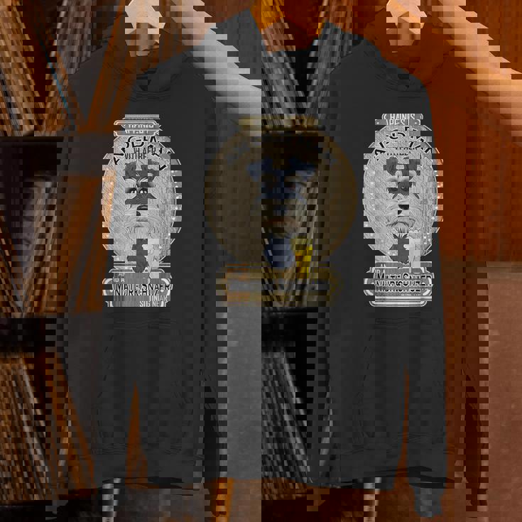 幸せはビールを持った老人にある ミニチュア・シュナウザー パーカー