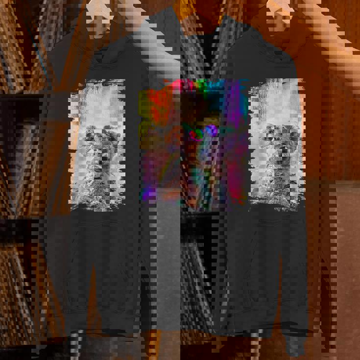 愛のハートのメガネをかけているレインボーコアラ Hoodie