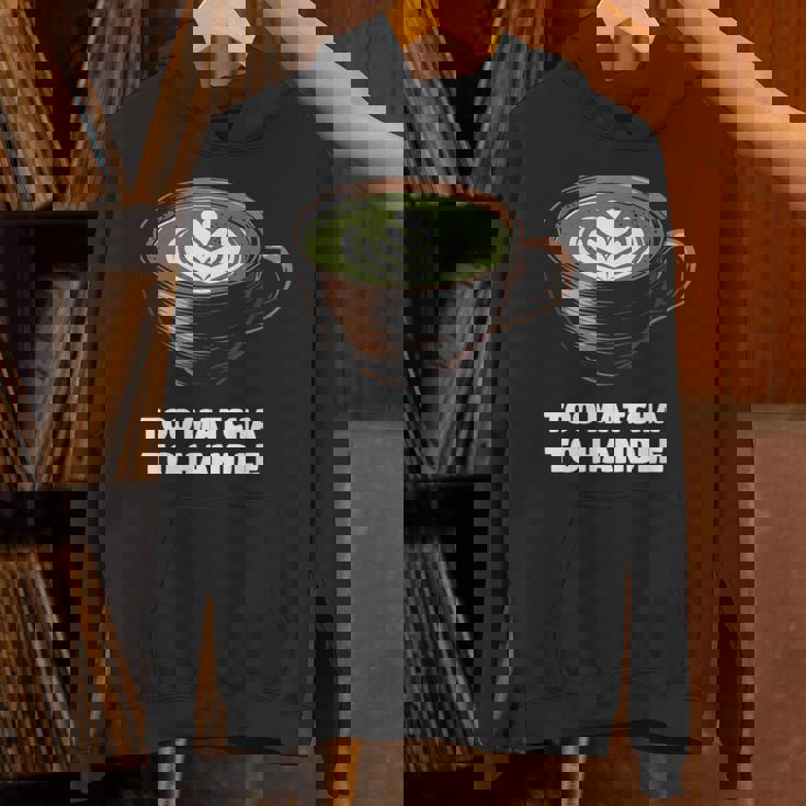 抹茶過ぎてラテ好きの抹茶 日本茶ラテ パーカー