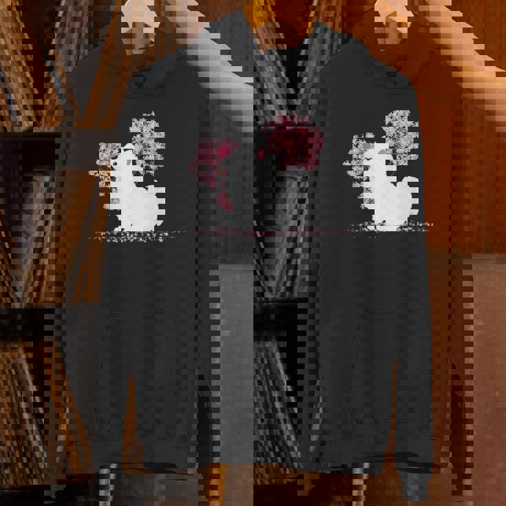 日本のかわいいさくら 桜 ジャパニーズスピッツ犬 Hoodie