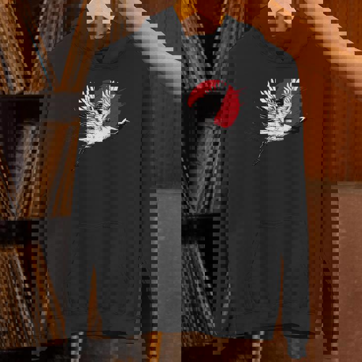 日本のアートフライングクレーンバード パーカー