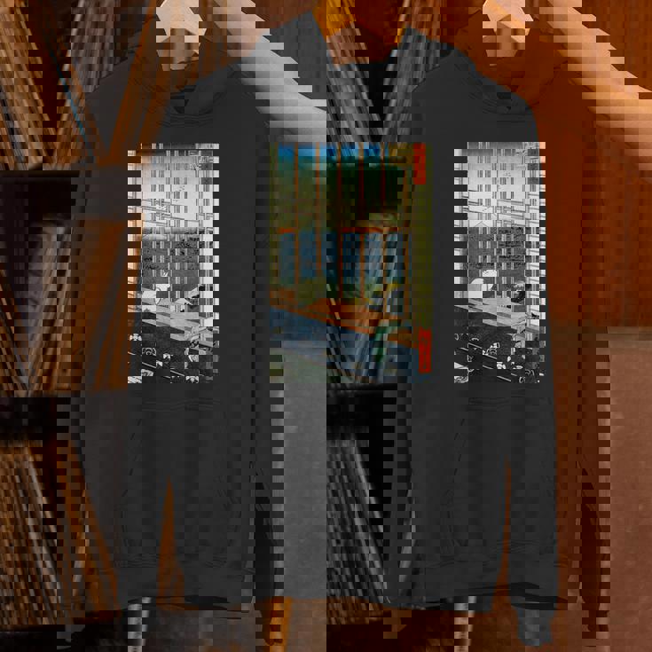 日本のヴィンテージアート 日本美術 浮世絵 日本の 多色刷 木版画 ネコ 猫 富士山 歌川 広重 パーカー