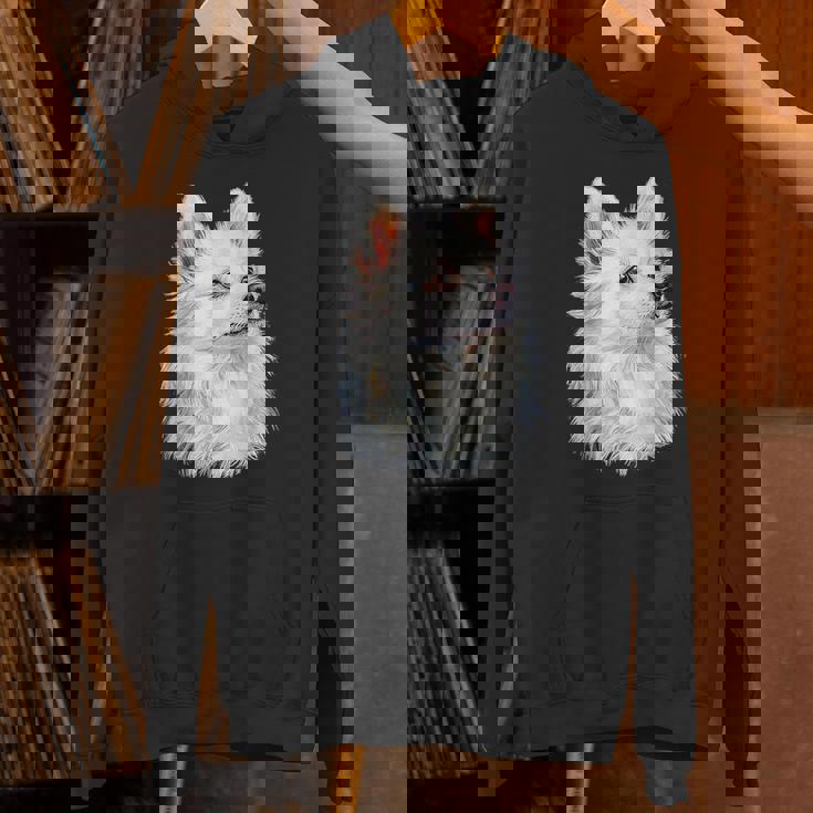 日本スピッツ 犬 グラフィック ペット イラスト 日本スピッツ パーカー