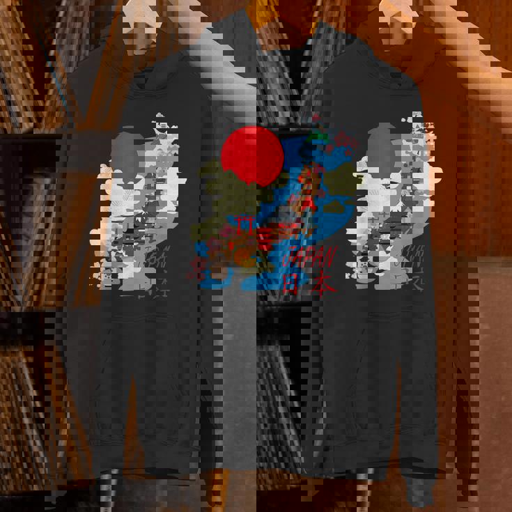 日本地図日本 涼しいのお土産 Hoodie