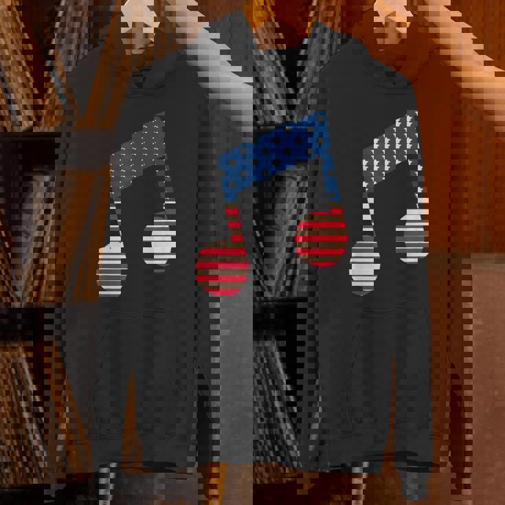 星条旗 アメリカ国旗 音符 Hoodie