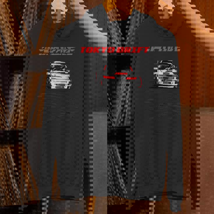 東京 ドリフトカー ジャパン ドリフトレーサー ドーナツ 運転 横向き パーカー