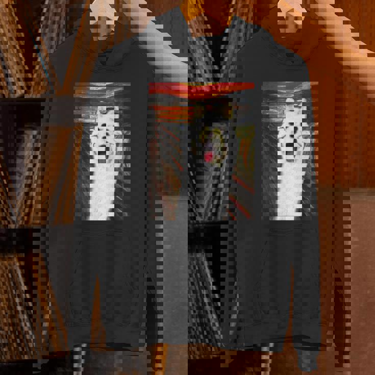 柴犬 面白いtシャツ 犬 ムンクの叫び かわいい メンズ 子供 おもしろ 服 グッズ ネタ わんこ イヌ パーカー