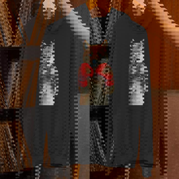 柴犬ボクシング 長袖tシャツ パーカー