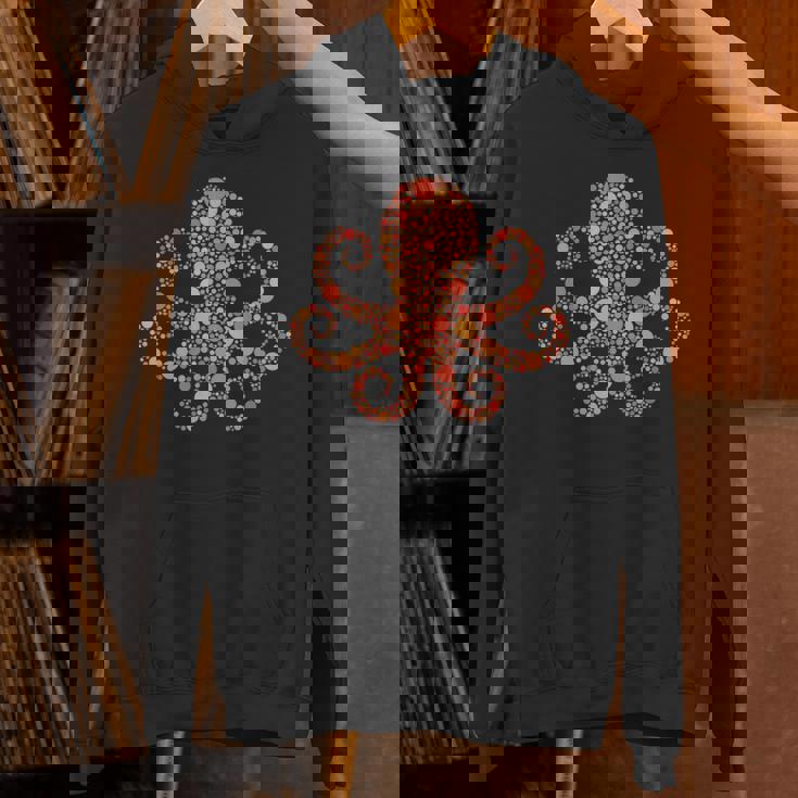 水玉タコtシャツ 楽しいオレンジ国際ドットデー パーカー