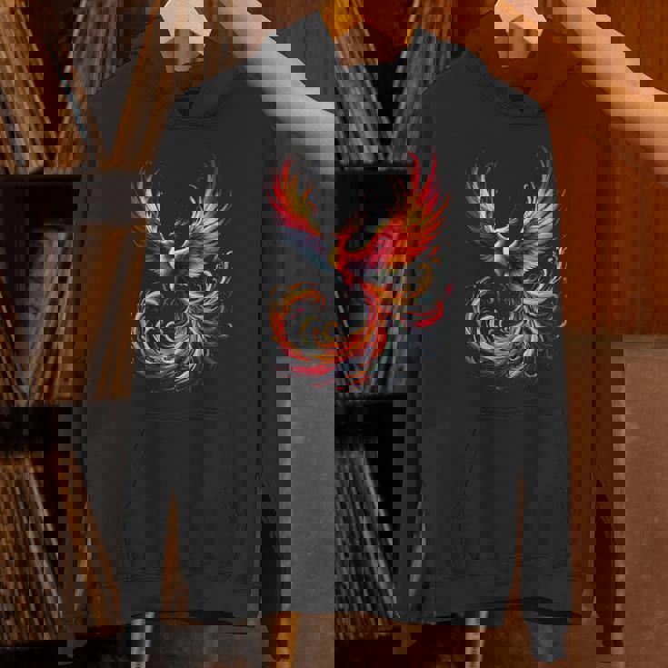 火の鳥 不死鳥 神話上の鳥 立ち上がり 再び生まれる 灰 長袖tシャツ パーカー
