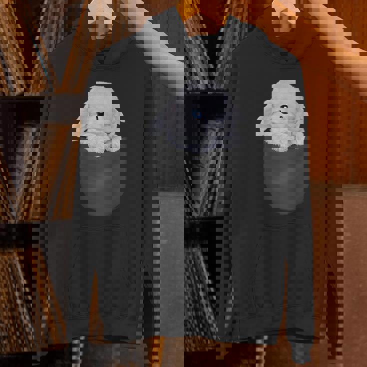 白毛 兎 うさぎ ポケット Hoodie