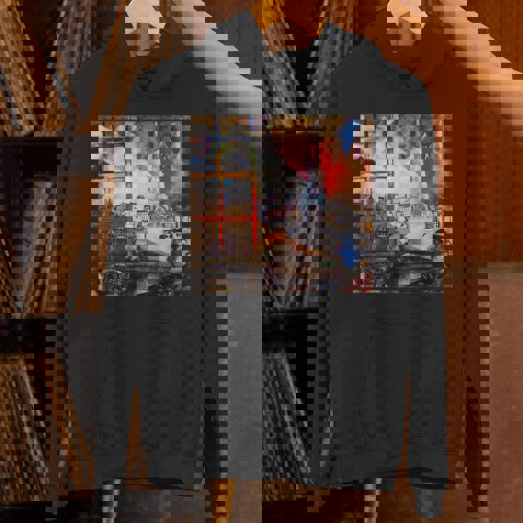 窓を通るパリ マルク・シャガール パーカー