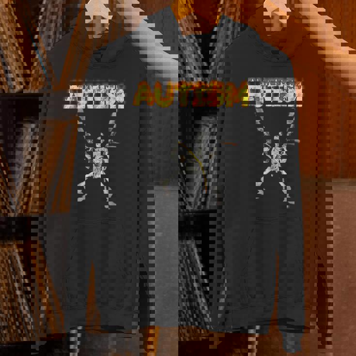 自閉症スケルトンミーム パーカー