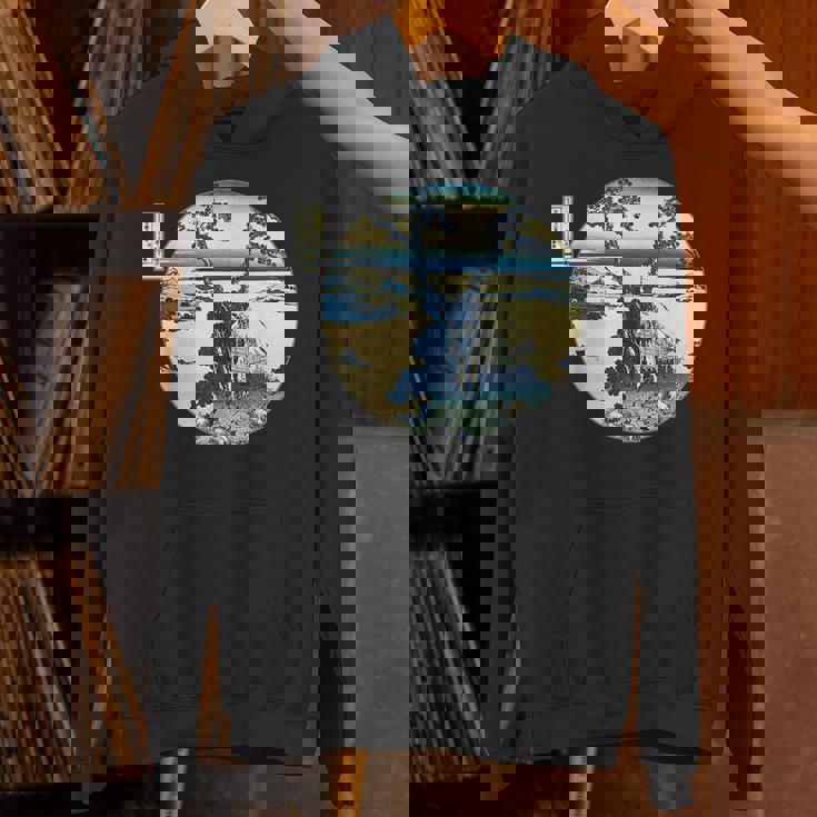 葛飾 北斎 信州諏訪湖 有名なヴィンテージアート スタイリッシュ パーカー