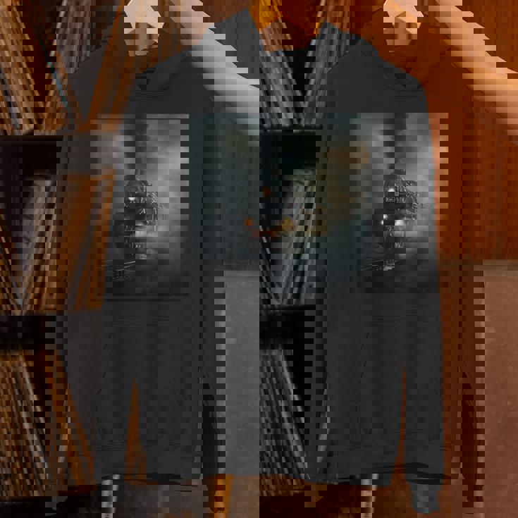 蒸気機関車 鉄道 機関車 ギフト 蒸気機関車 パーカー