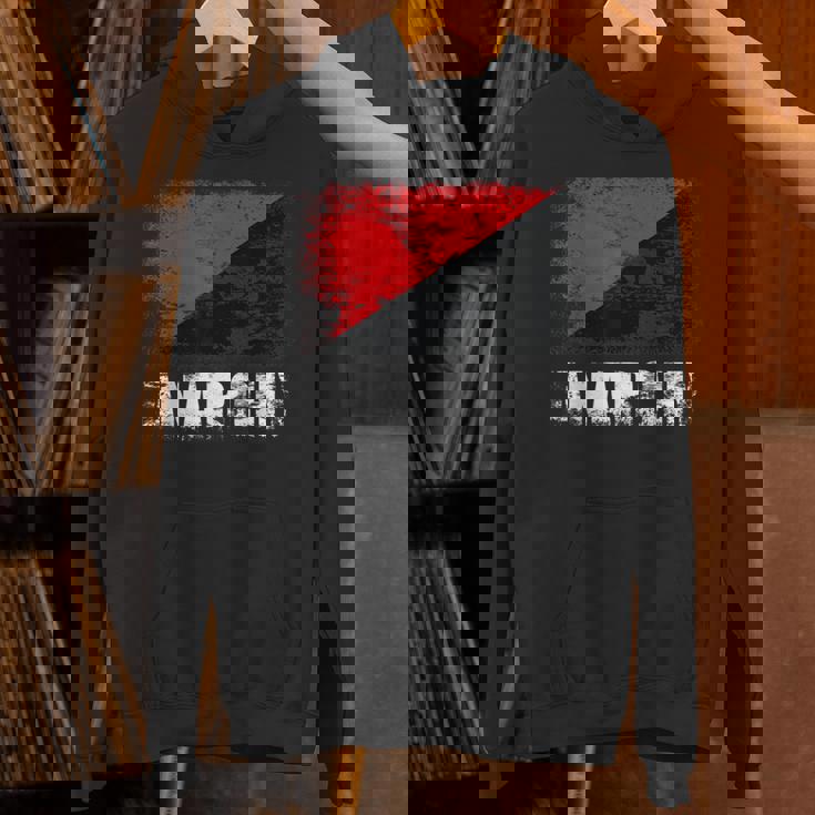 赤黒アナーキーフラッグtシャツ パーカー