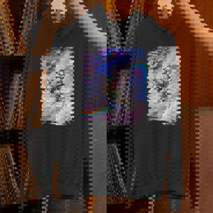 銀河 宇宙飛行士 猫 乗馬 虹 シャーク パーカー