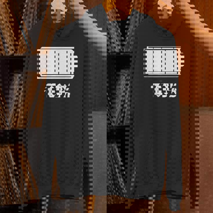 電池【100】バッテリー おもしろ 面白い ギャグ ネタ ウケ狙い 笑える ユーモア お笑い 個性的な Hoodie