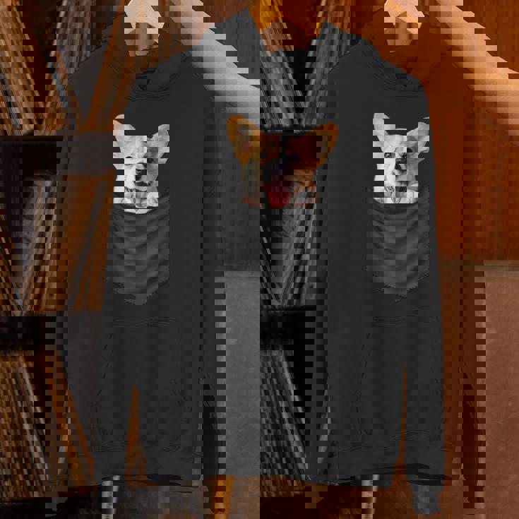 面白いtシャツ コーギー ポケット イヌ わんこ メンズ 犬好き グッズ おもしろ 面白い 服 ネタ Hoodie