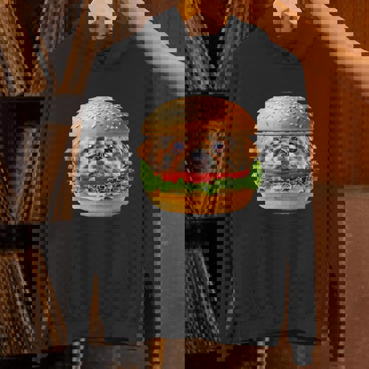 面白いtシャツ ペキニーズ 犬 イヌ ハンバーガー メンズ グッズ かわいい おもしろ 面白い 服 ネタ パーカー