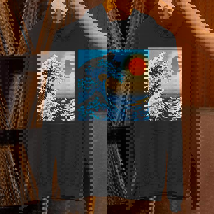 面白いtシャツ 猫 ネコ 浮世絵 海 メンズ 猫好き グッズ おもしろ 面白い 服 ネタ にゃんこ 猫の下僕 パーカー