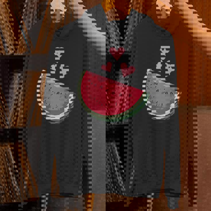 面白いスイカ ハワイアンビーチバケーション ラブスイカ パーカー