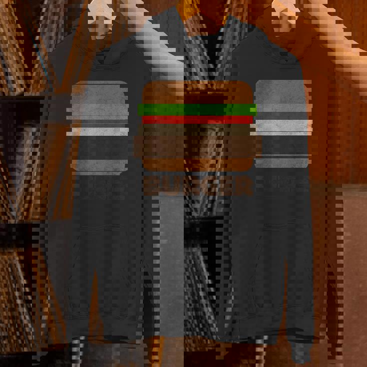 面白いフードハンバーガーのグラフィック。男性と男の子用。 パーカー