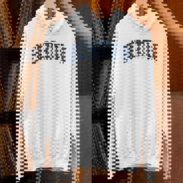 Burton Michigan Mi ヴィンテージ スポーツデザイン ネイビーデザイン Hoodie