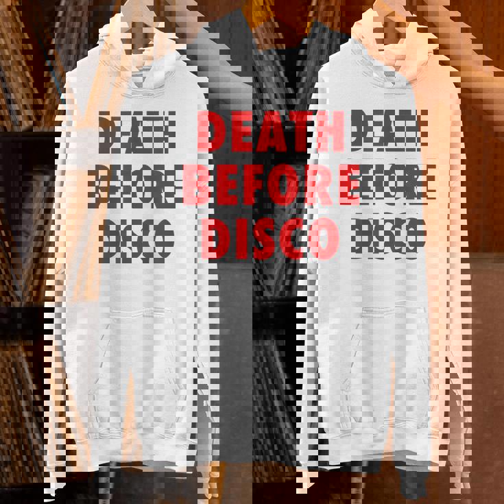 Death Before Disco Inspired メンズ レディース 80年代レトロ パーカー