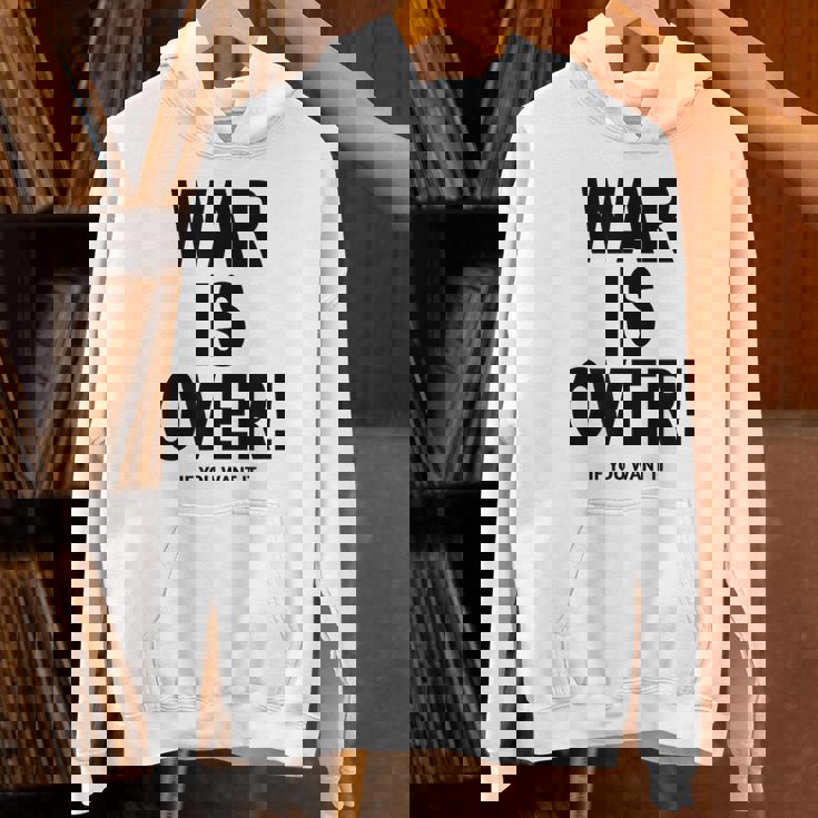 Exclusive War Is Over ご希望の場合限定ブラックプリント Hoodie