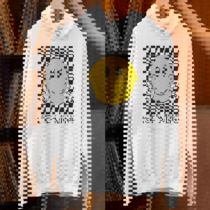 Keepmiling キュート 黄色 幸せ 平和 笑顔 ポジティブ パーカー