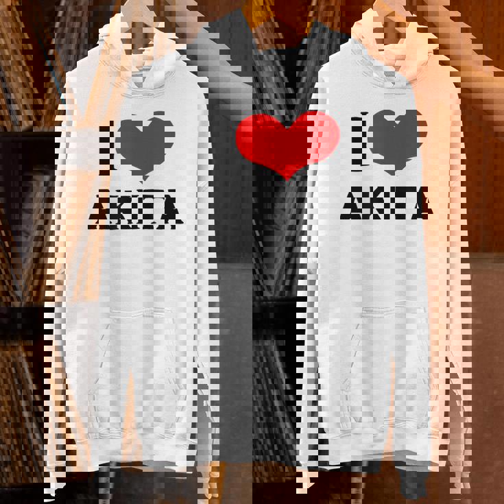 I Love Akita 愛 ハート 秋田 秋田県 日本 お土産 かわいい おしゃれ パーカー