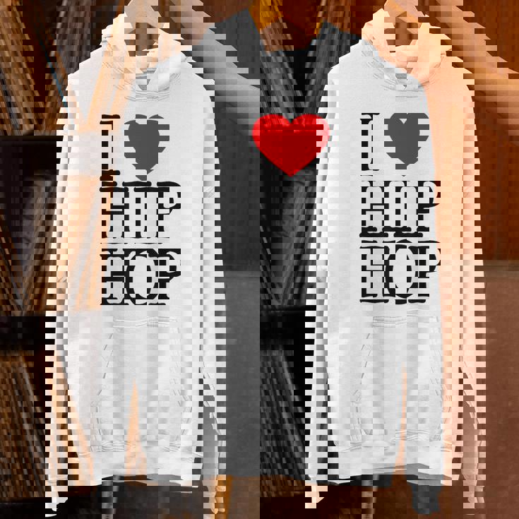 I Love Hip Hop ハート ラップ&ヒップホップファン パーカー