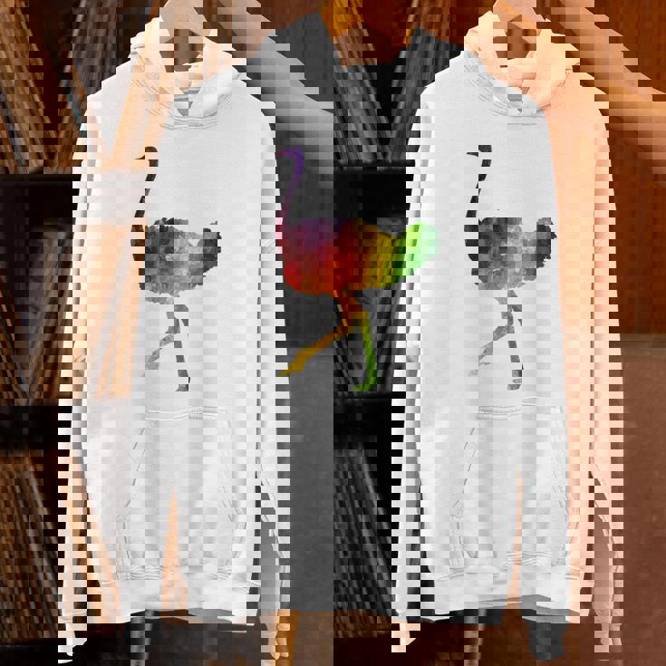 Ostrich African ダチョウ Animal Watercolor Graphic パーカー