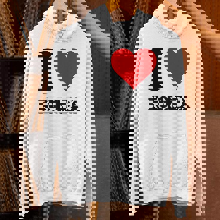 Red Heart I Love Korea パーカー