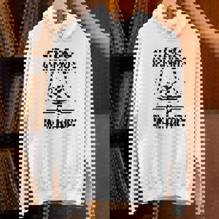 Tie Me Up In Knots & I'm Happy エアリアル ヨガ 体操選手 エアリスト パーカー