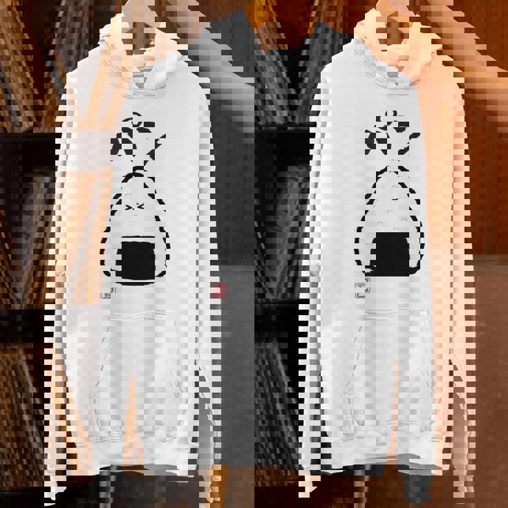 「パン-おにぎり」おもしろ 筆文字 服 面白い文字入り Hoodie