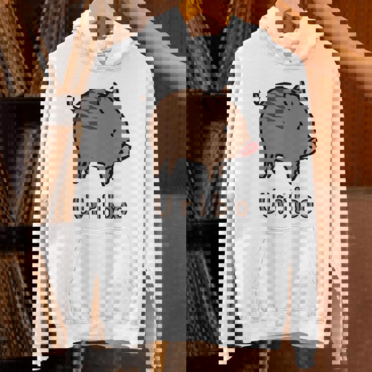 うりぼう Uribo うり坊 瓜坊 うりぼう ウリボウ ローマ字 可愛い かわいい 猪 いのしし イノシシ 亥 豚 動物 パーカー