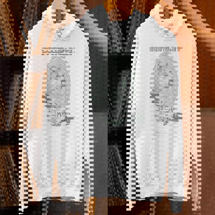 おもしろいいいいどこん 柴犬犬 ドル札 暗号のお金 パーカー