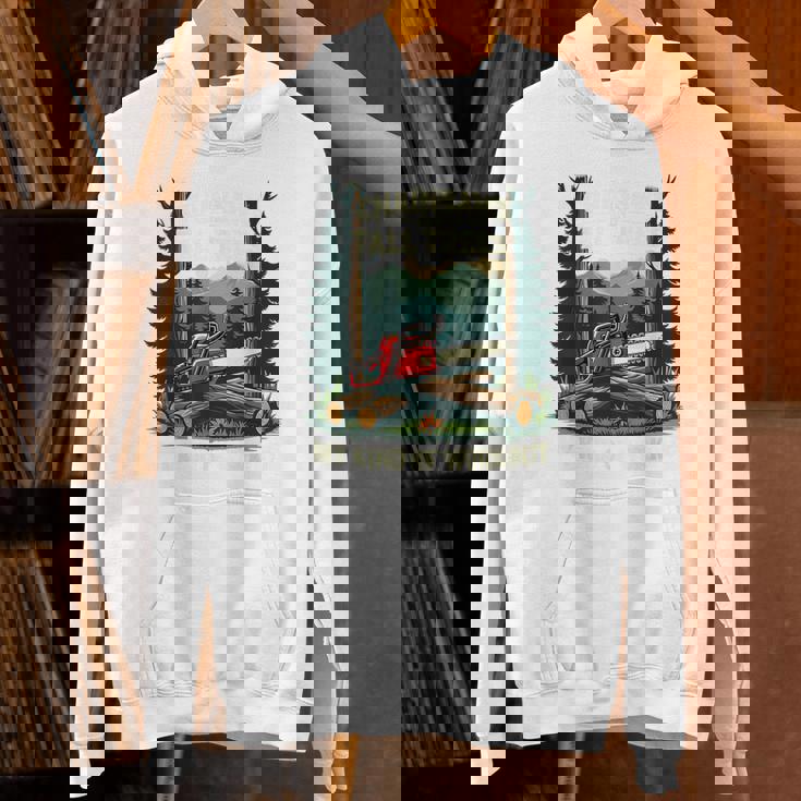 おもしろ林業チェーンソー 背の高い木 ワークアウト ロギング 生活 パーカー