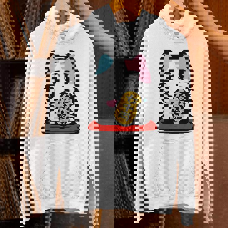 びーえするるる【Bsテレ東公式】まねきねこイラストtシャツ（ホワイト） パーカー