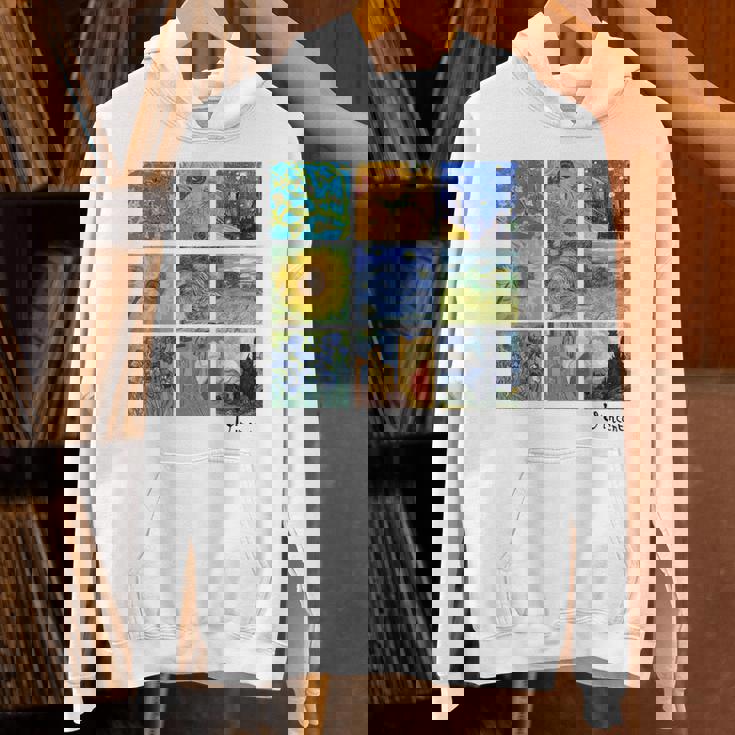ゴッホの絵画、ひまわり、星月夜 Hoodie