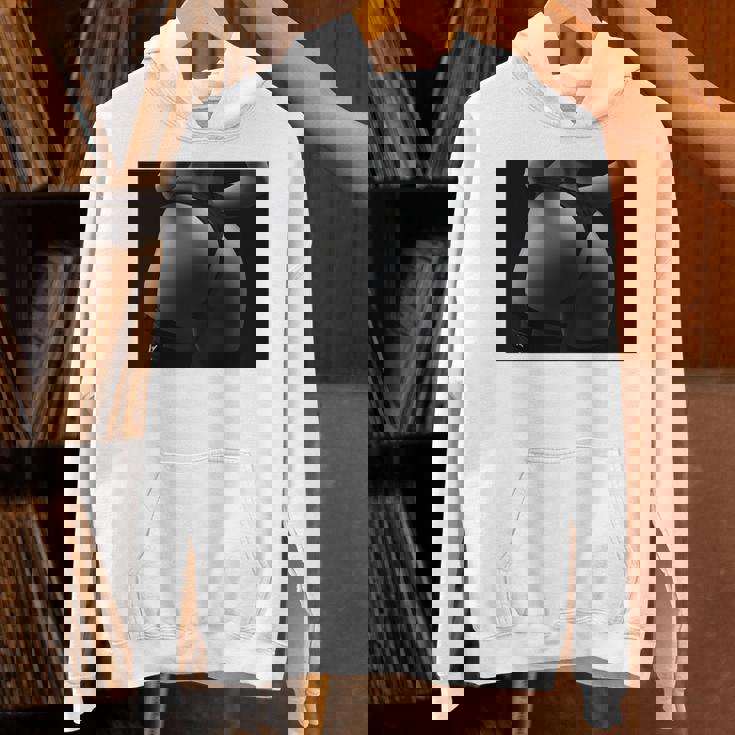 セクシー ブラック ホワイト 写真 美しいお尻 Tバック 長袖tシャツ Hoodie